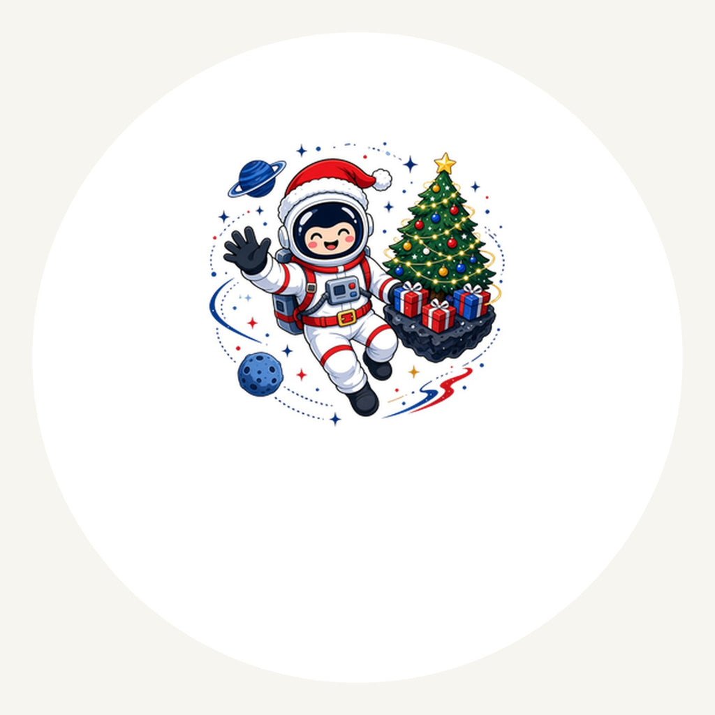 Christmas Astronaut in Space Personalised Pewter Christmas Ornament