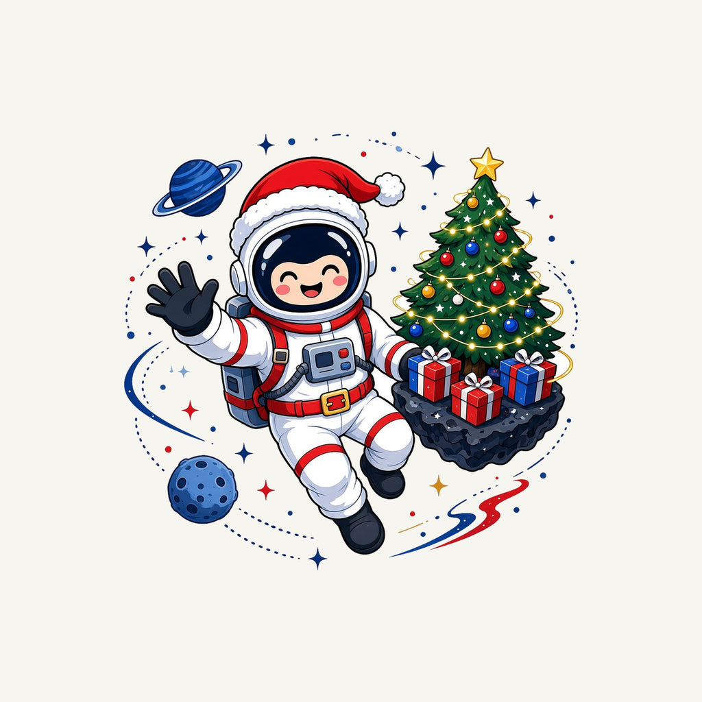 Christmas Astronaut in Space Personalised Christmas T-Shirt and Hoodie