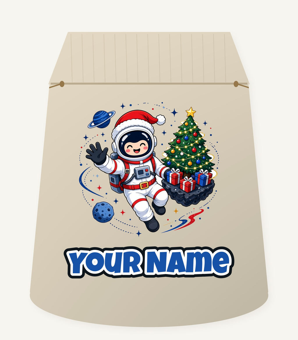 Christmas Astronaut in Space Personalised Santa Sack