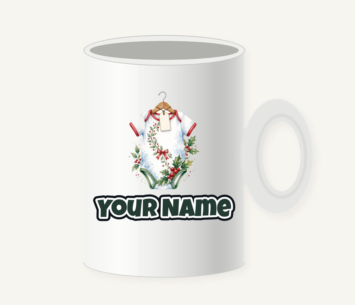 Christmas Baby Bodysuit Personalised Christmas Mug