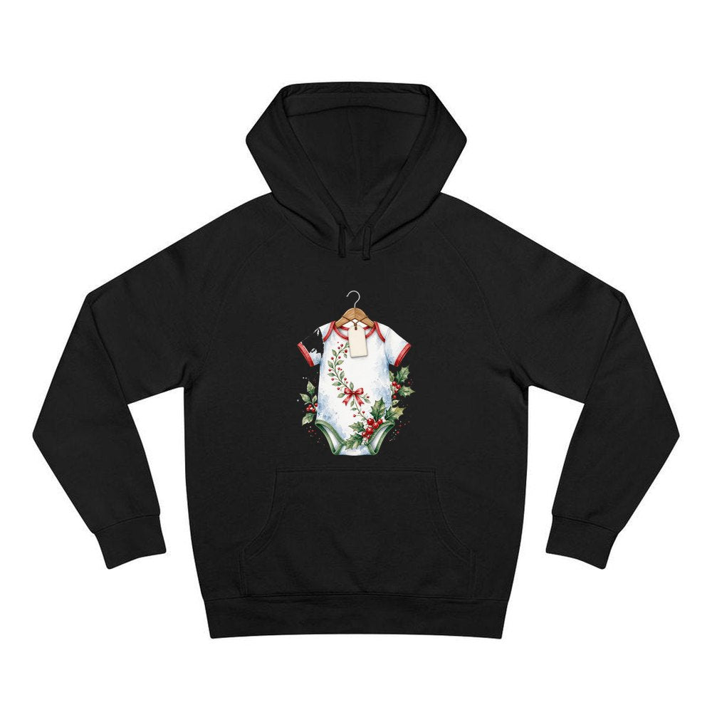 Christmas Baby Bodysuit personalised Christmas hoodie in black