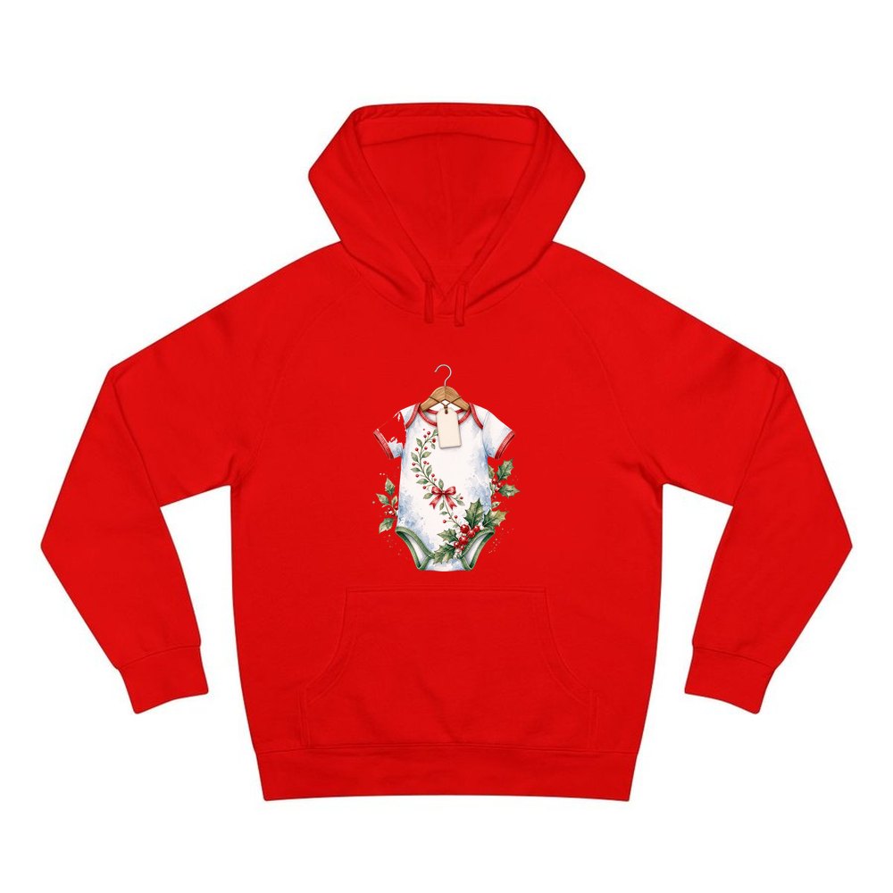 Christmas Baby Bodysuit personalised Christmas hoodie in red