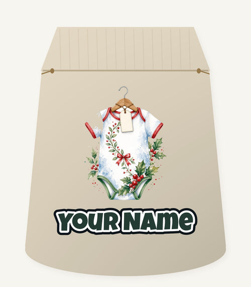 Christmas Baby Bodysuit Personalised Santa Sack