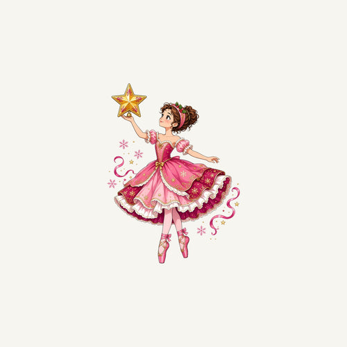 Christmas Ballerina and Star Personalised Christmas Mug
