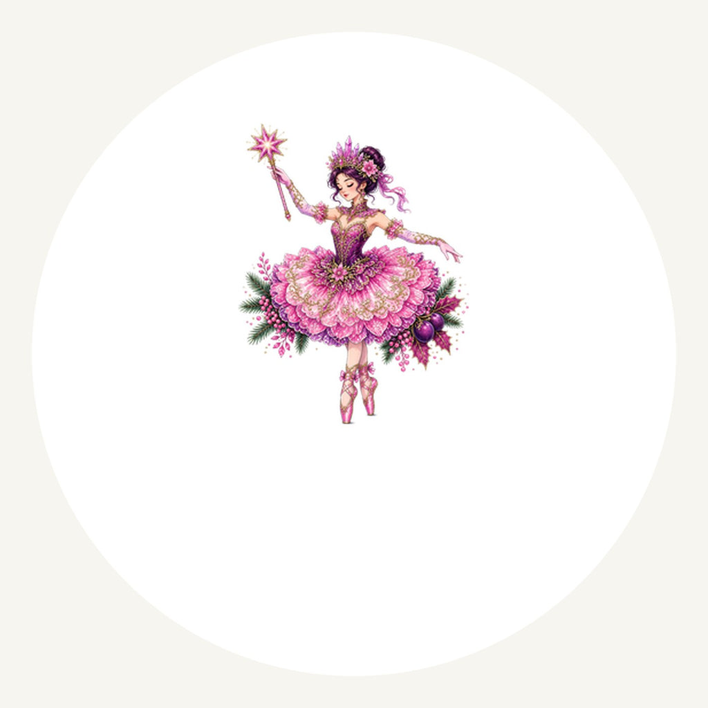 Christmas Ballerina In Pink Personalised Pewter Christmas Ornament