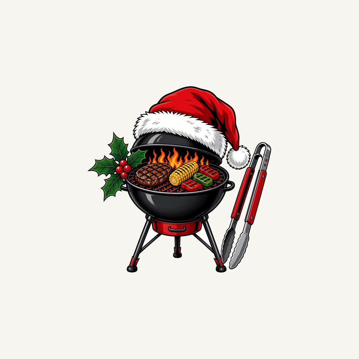 Christmas Barbecue And Tongs Personalised Christmas Mug