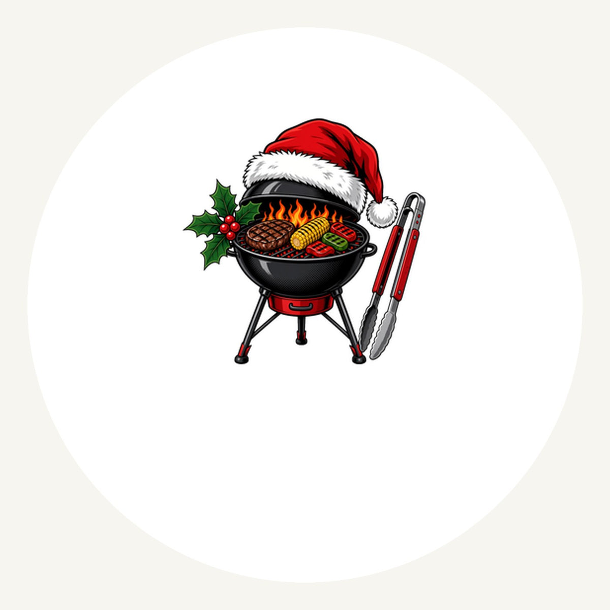 Christmas Barbecue And Tongs Personalised Pewter Christmas Ornament