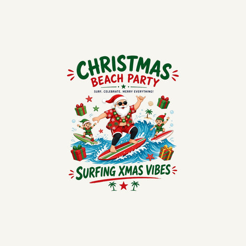 Christmas Beach Party Personalised Christmas Mug