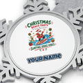 Christmas Beach Party Personalised Pewter Christmas Ornament