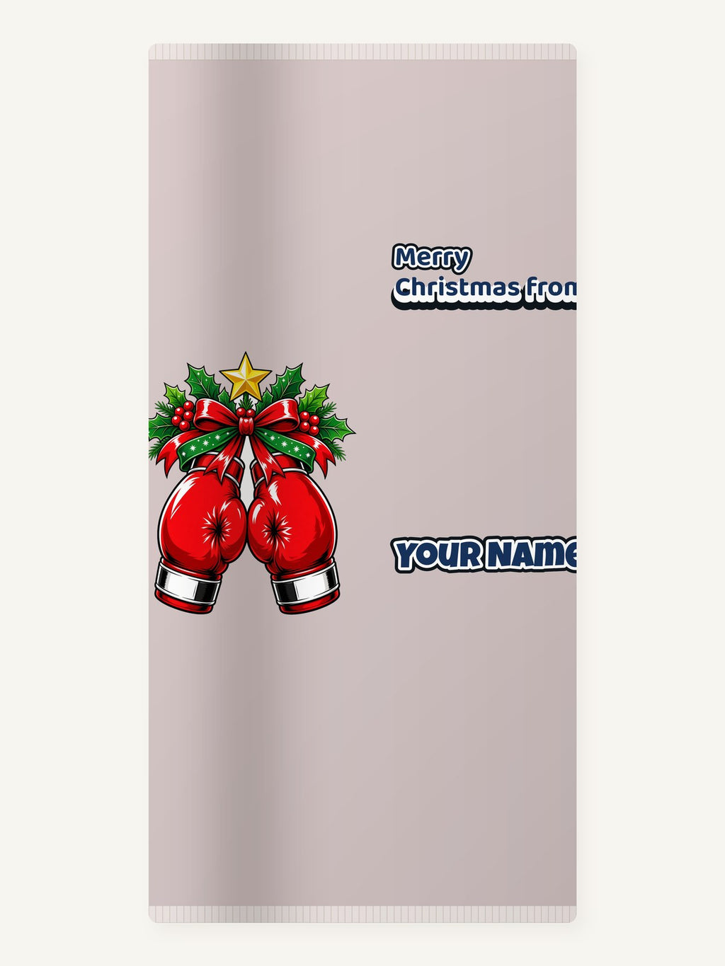 Christmas Boxing Gloves Personalised Beach Towel
