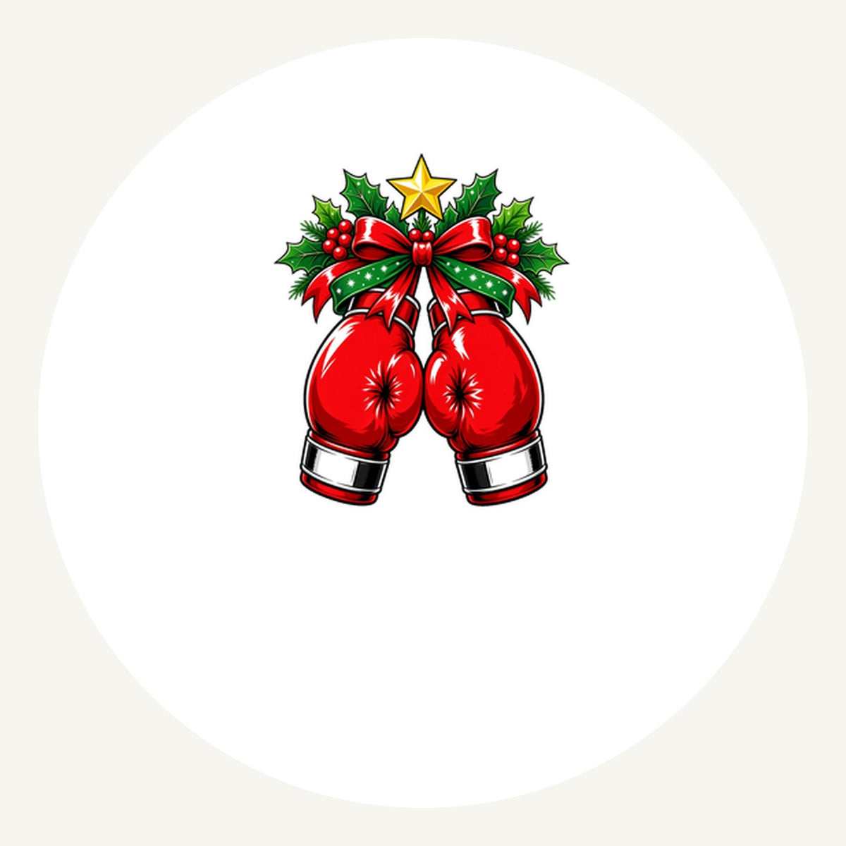 Christmas Boxing Gloves Personalised Pewter Christmas Ornament