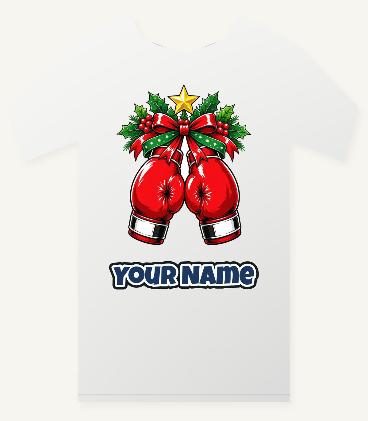 Christmas Boxing Gloves Personalised Christmas T-Shirt and Hoodie