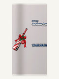 Christmas Cricket Bat Personalised Beach Towel