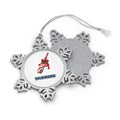 Christmas Cricket Bat Personalised Pewter Christmas Ornament