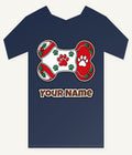 Christmas Dog Bone Paw Prints Personalised Kids Tee and Baby Bodysuit