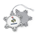 Christmas Fishing Rod And Trout Personalised Pewter Christmas Ornament