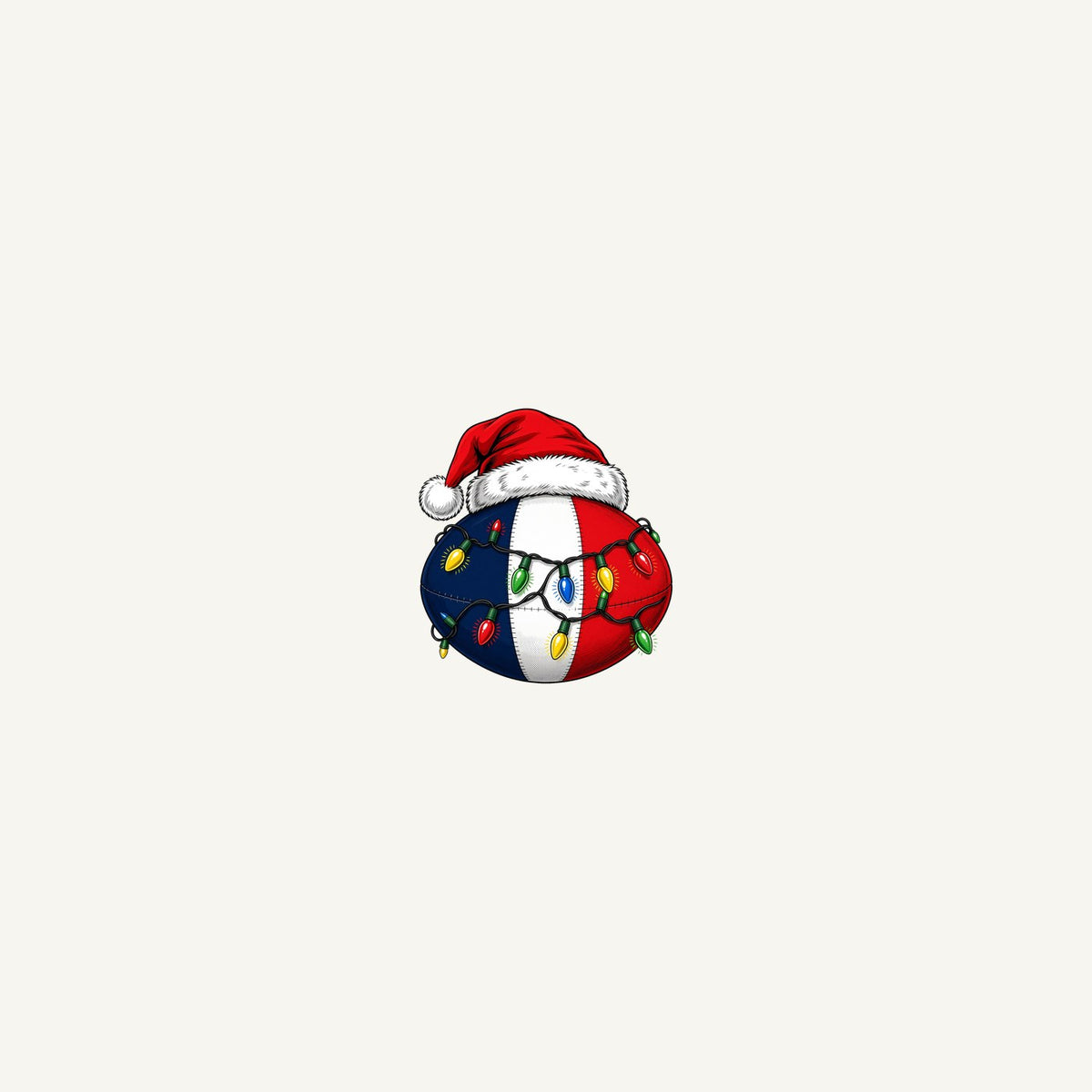 Christmas Footy Ball Personalised Beach Towel