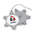 Christmas Footy Ball Personalised Pewter Christmas Ornament