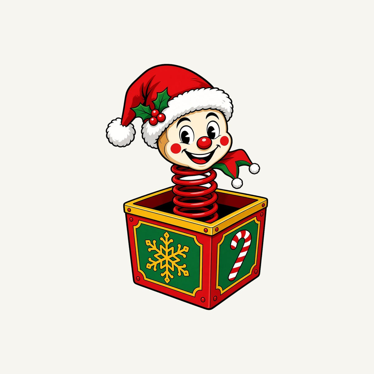 Christmas Jack In The Box Personalised Kids Tee and Baby Bodysuit