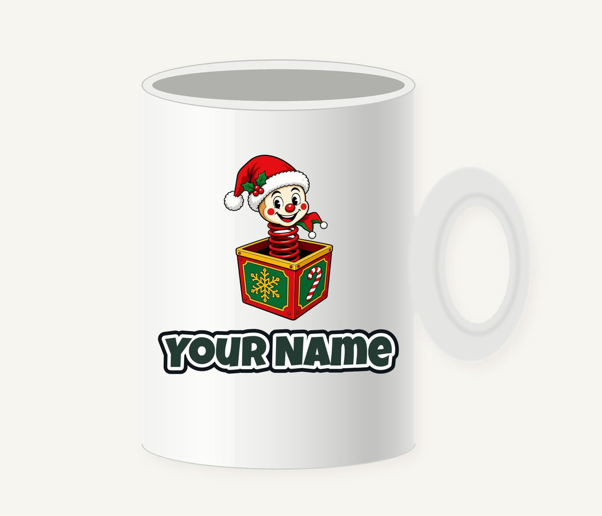 Christmas Jack In The Box Personalised Christmas Mug