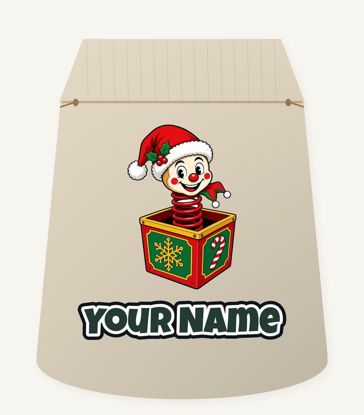 Christmas Jack In The Box Personalised Santa Sack