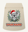Christmas Koala With Gum Leaves Personalised Santa Sack