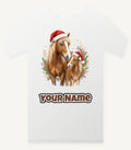 Christmas Mare And Foal Personalised Christmas T-Shirt and Hoodie