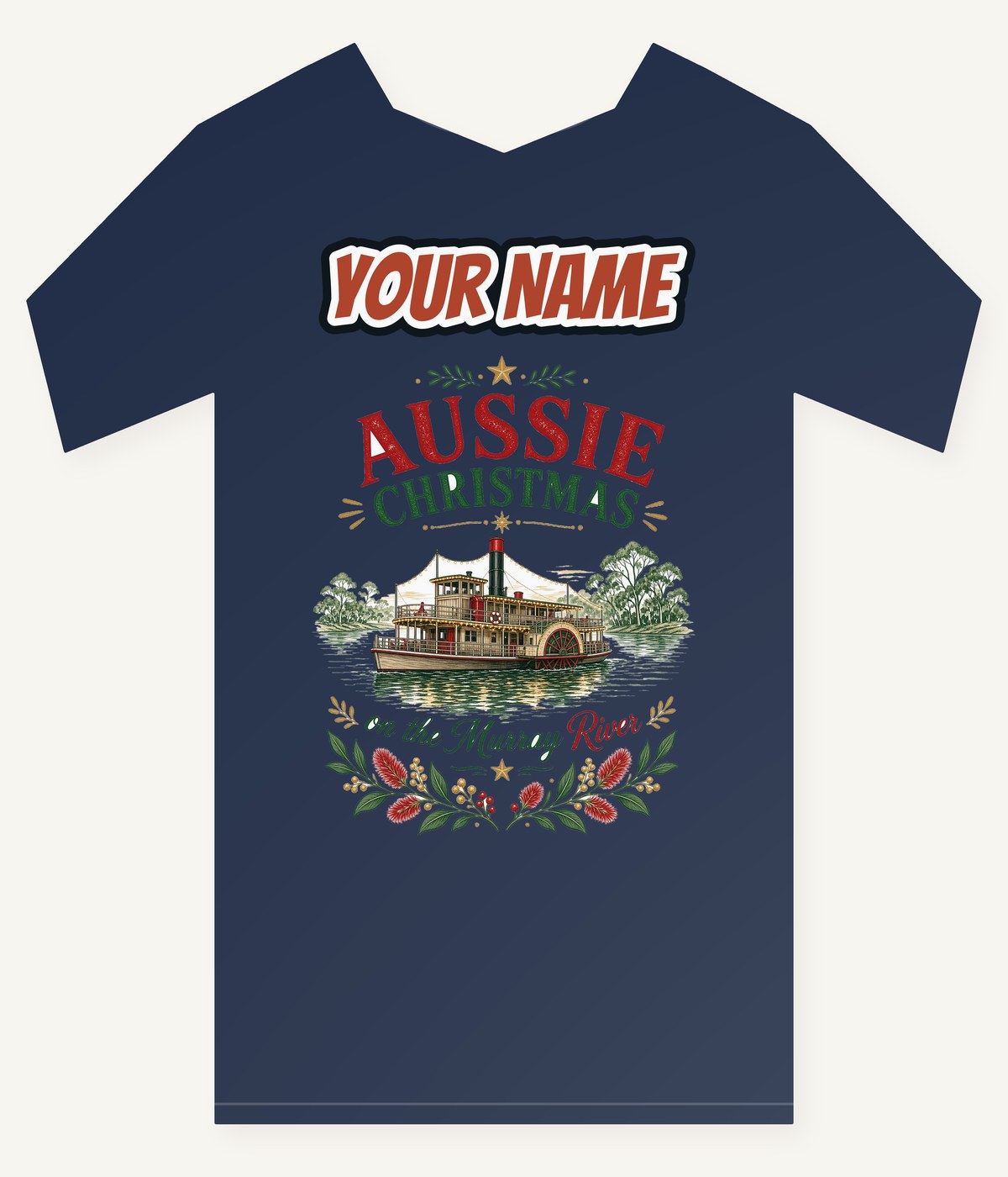 Christmas On The Murray Personalised Kids and Baby Christmas Tee