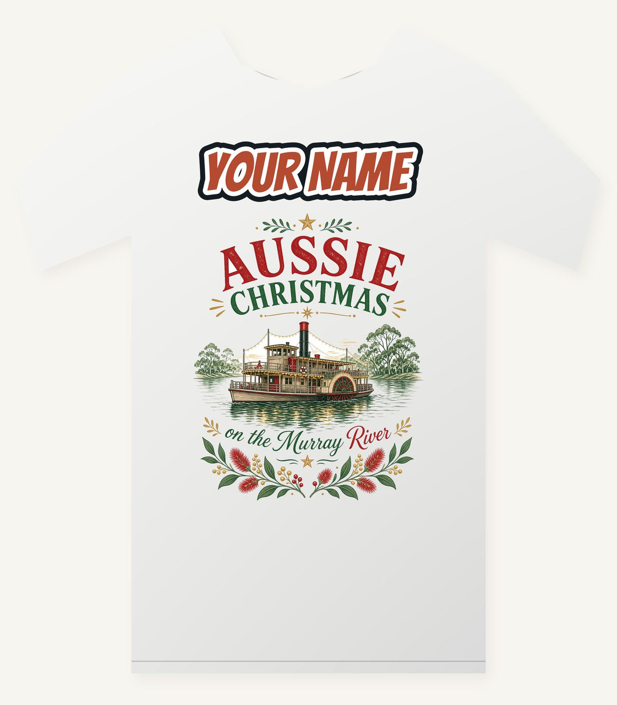 Christmas On The Murray Personalised Christmas T-Shirt and Hoodie