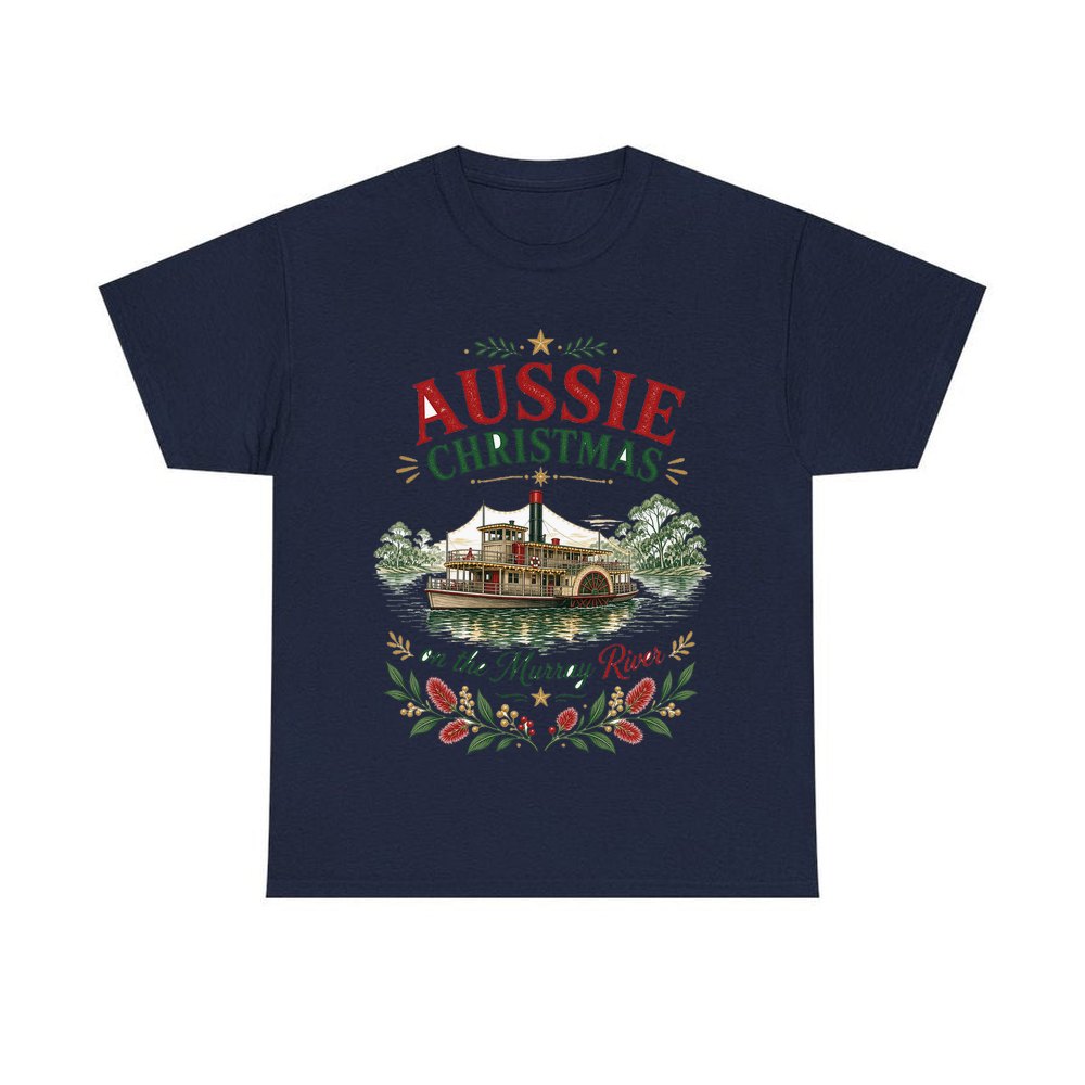 Christmas On The Murray personalised Christmas T-shirt in navy