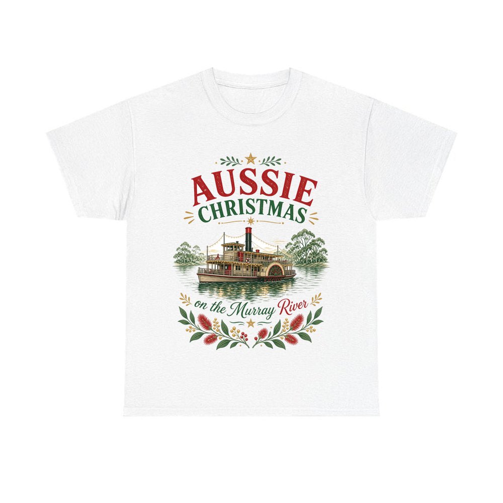 Christmas On The Murray personalised Christmas T-shirt in white