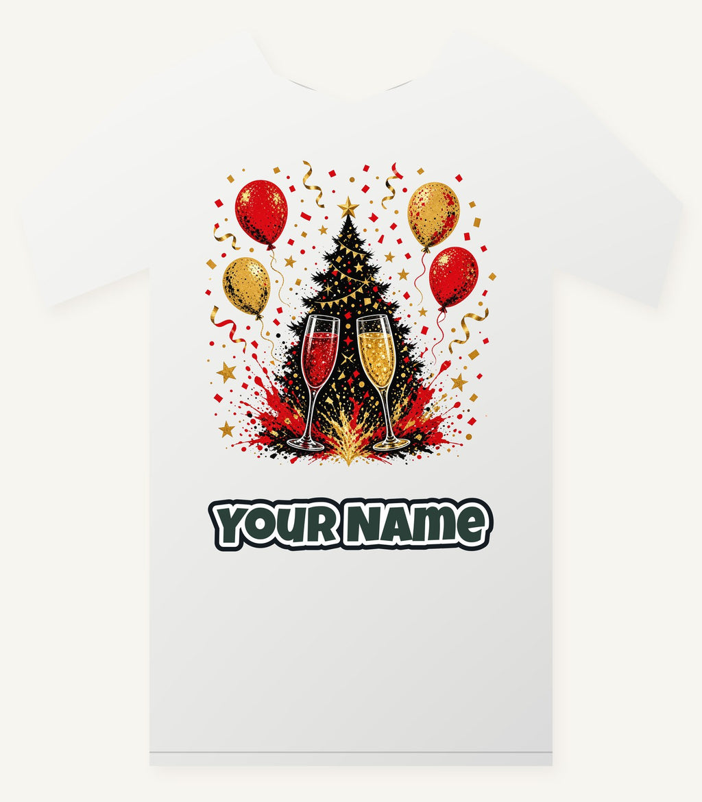 Christmas Party Celebration Personalised Christmas T-Shirt and Hoodie