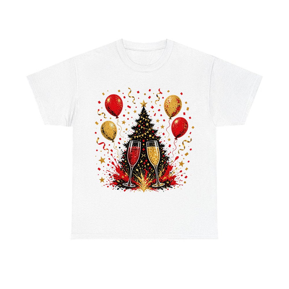 Christmas Party Celebration personalised Christmas T-shirt in white
