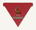 Christmas Pony in Scarf Personalised Christmas Dog Bandana