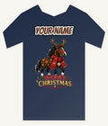 Christmas Reindeer Pony Personalised Kids and Baby Christmas Tee