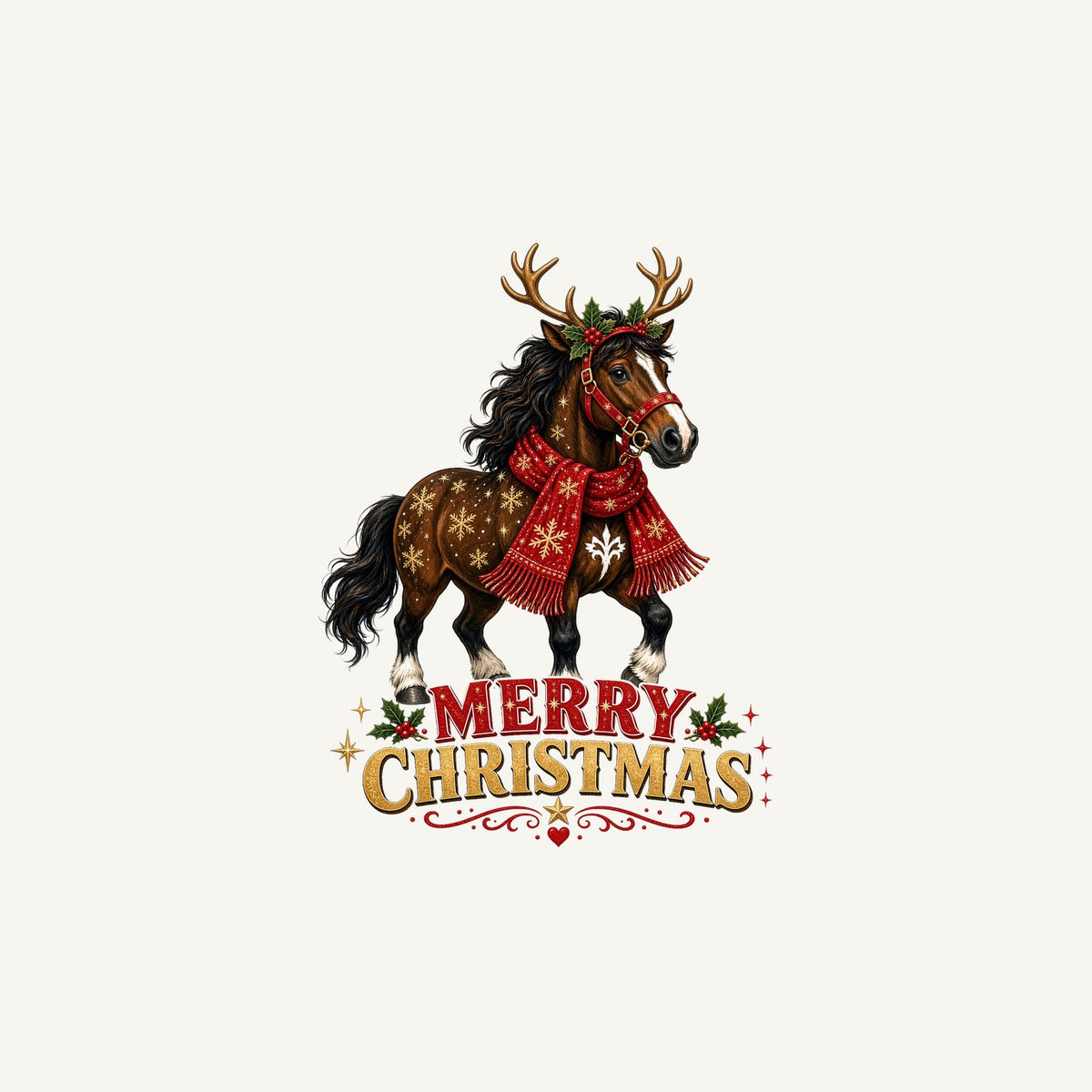 Christmas Reindeer Pony Personalised Christmas Mug