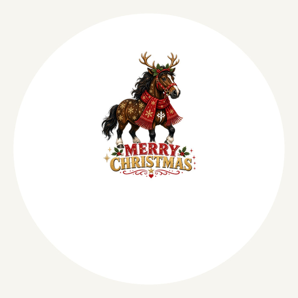 Christmas Reindeer Pony Personalised Pewter Christmas Ornament