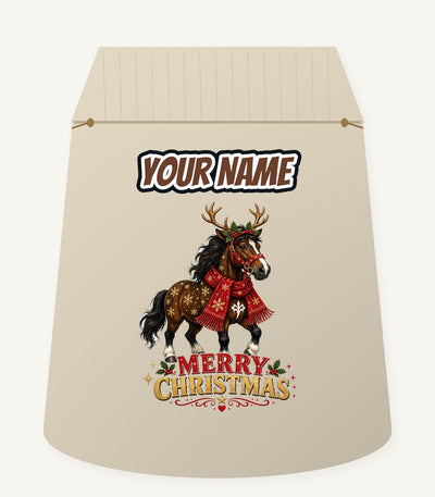 Christmas Reindeer Pony Personalised Santa Sack