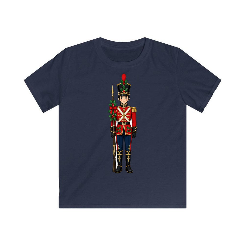 Christmas Toy Soldier personalised kids Christmas tee in navy
