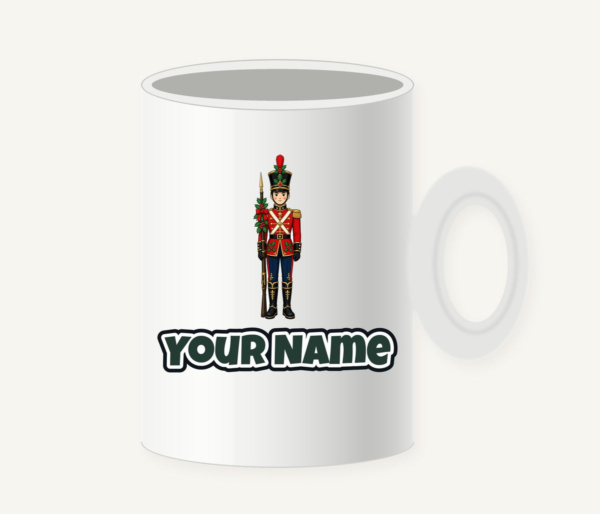 Christmas Toy Soldier Personalised Christmas Mug