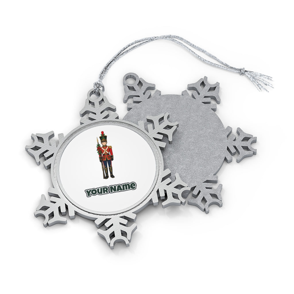 Christmas Toy Soldier Personalised Pewter Christmas Ornament