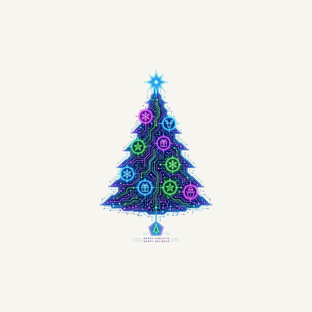 Circuit Board Christmas Tree Personalised Christmas Mug