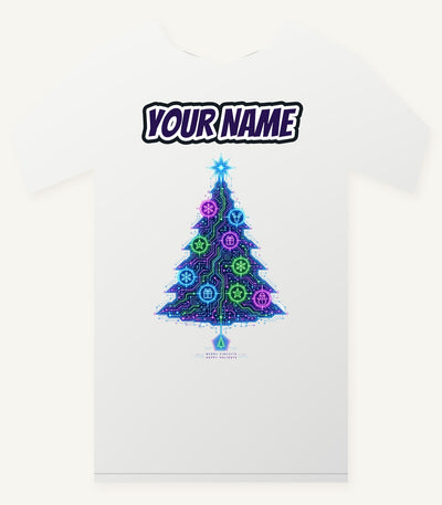 Circuit Board Christmas Tree Personalised Christmas T-Shirt and Hoodie