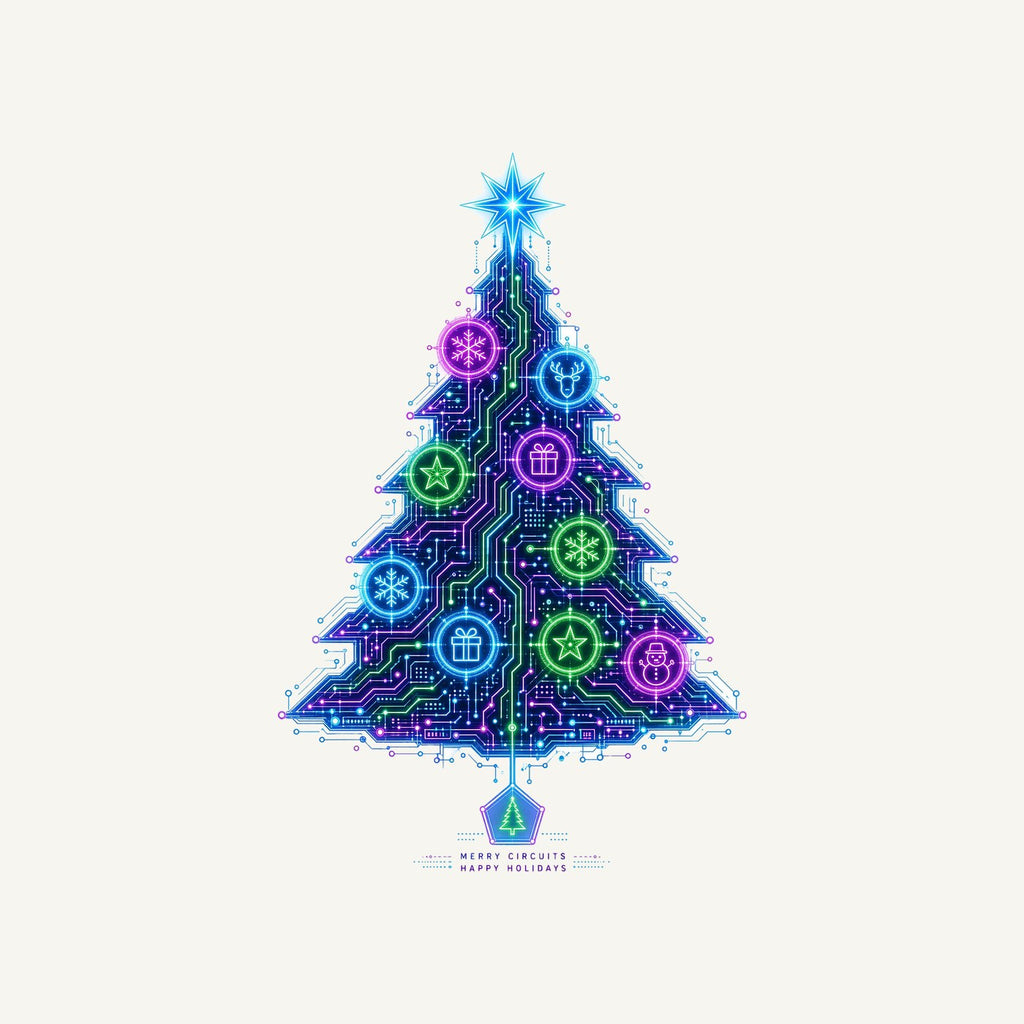 Circuit Board Christmas Tree Personalised Christmas T-Shirt and Hoodie