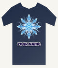 Circuit Board Snowflake Personalised Kids and Baby Christmas Tee