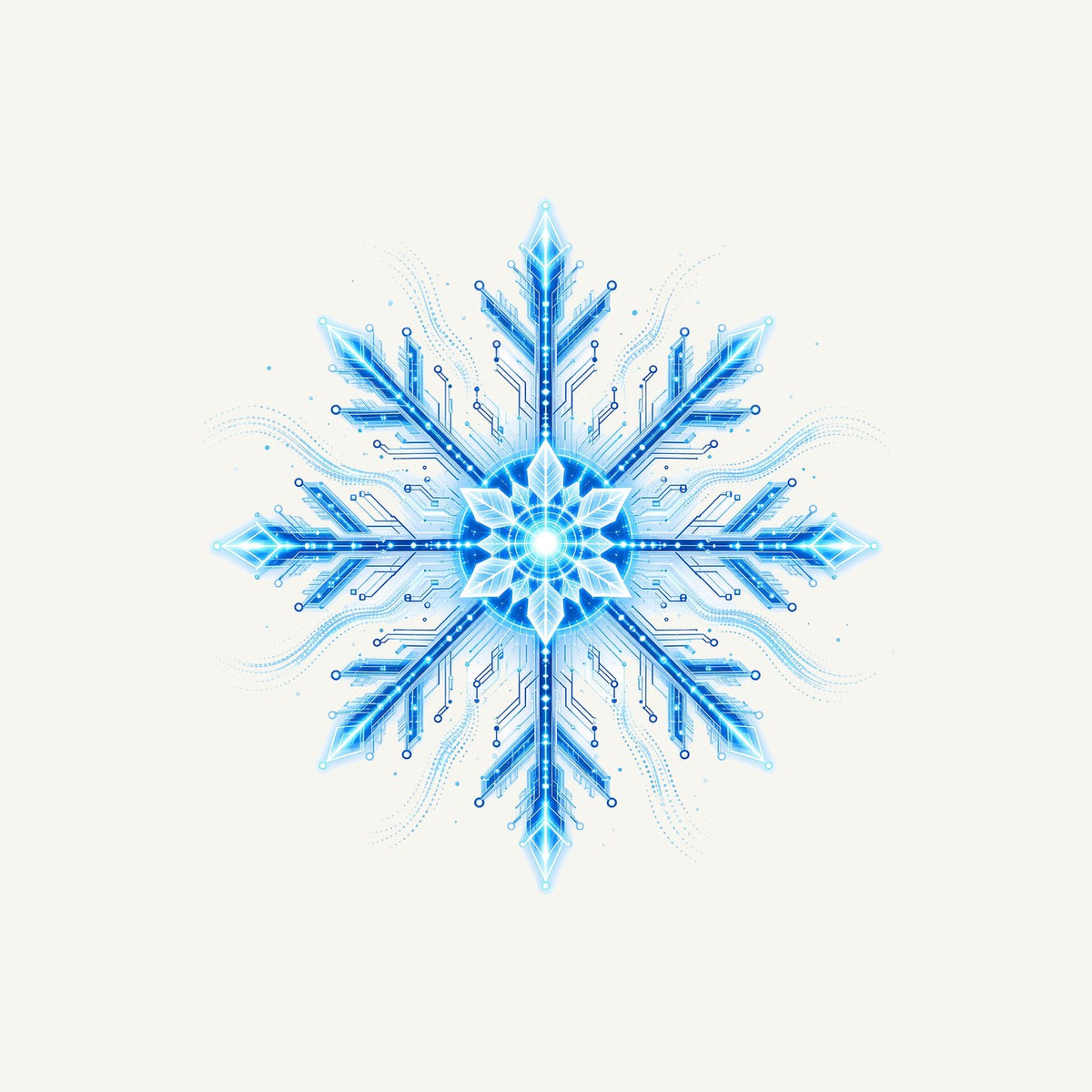 Circuit Board Snowflake Personalised Kids Tee and Baby Bodysuit