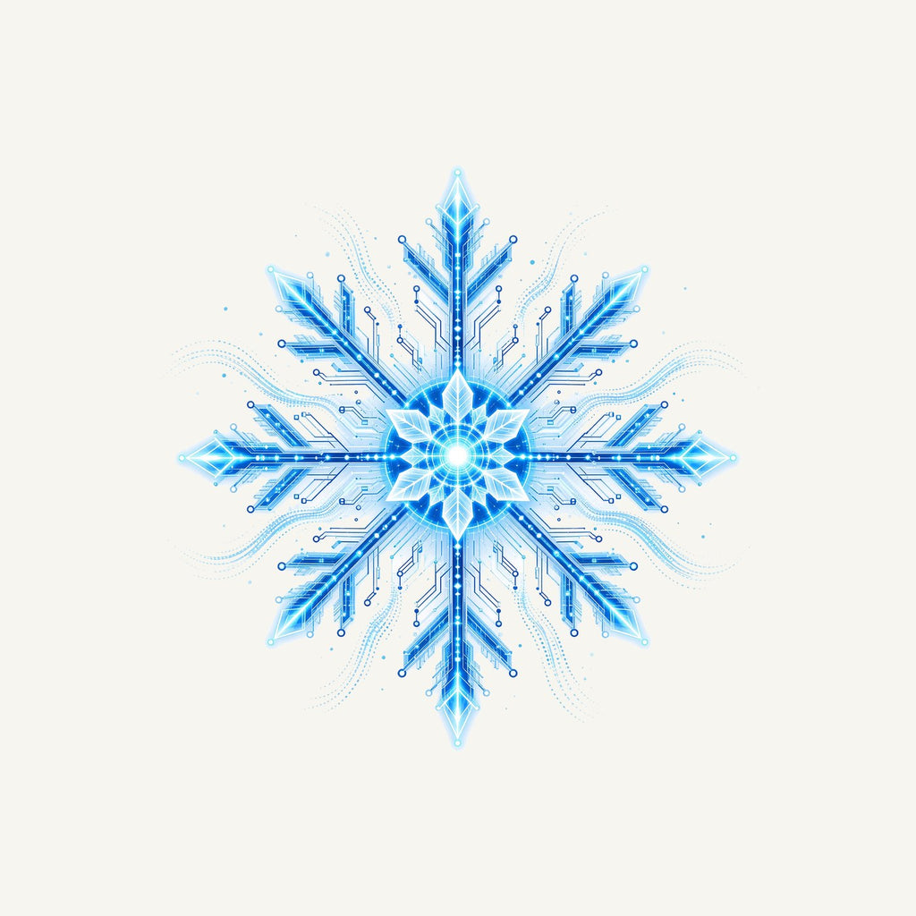 Circuit Board Snowflake Personalised Kids and Baby Christmas Tee
