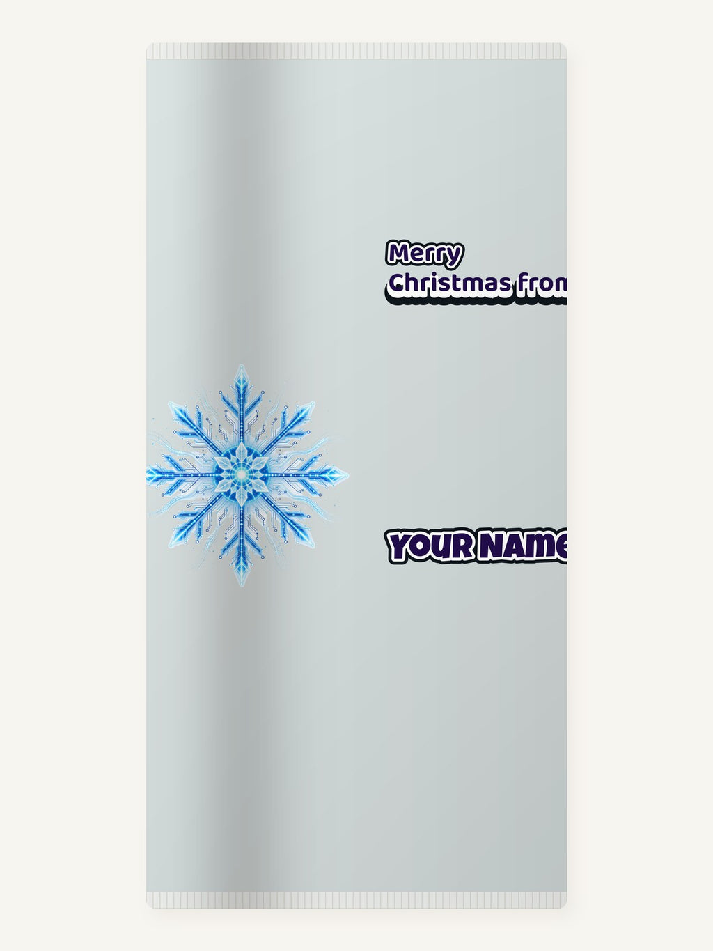 Circuit Board Snowflake Personalised Beach Towel