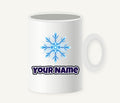 Circuit Board Snowflake Personalised Christmas Mug
