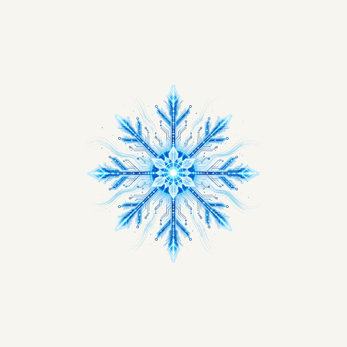 Circuit Board Snowflake Personalised Christmas Mug
